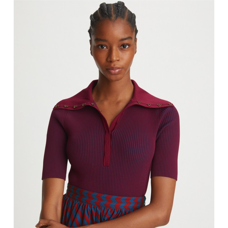 Plaited-Rib Polo