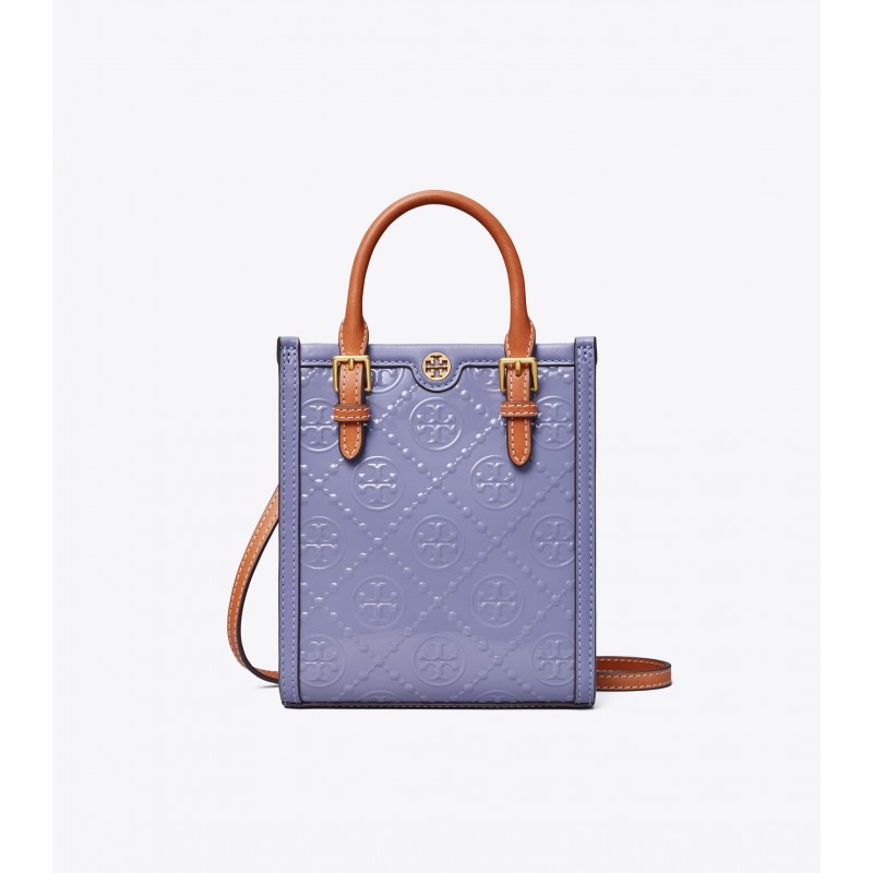 T Monogram Patent Embossed Mini Tote