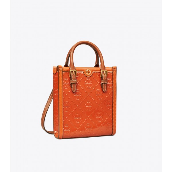 T Monogram Patent Embossed Mini Tote