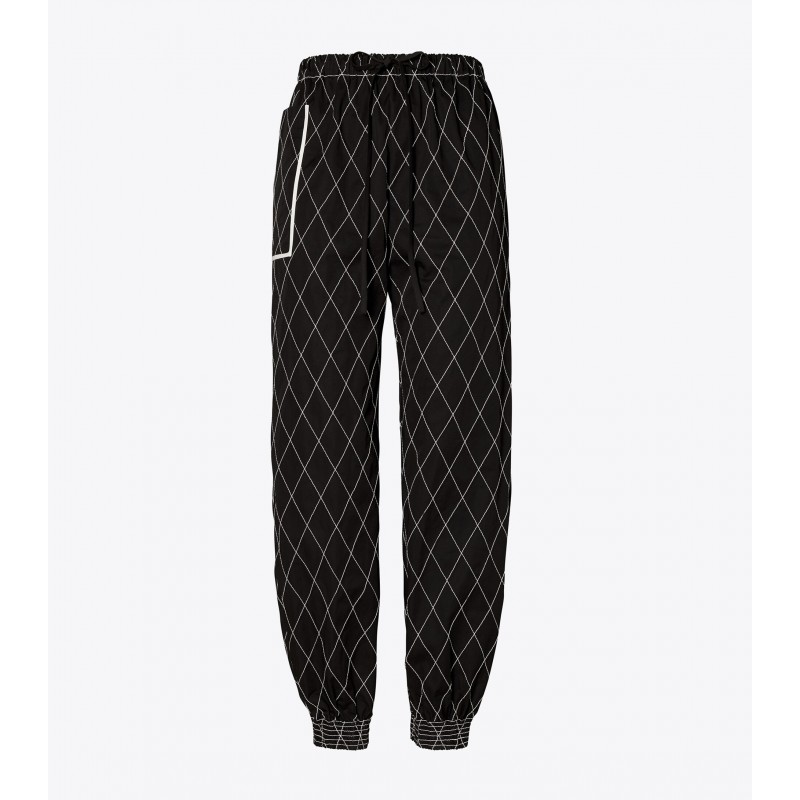 Diamond Topstitch Poplin Pant