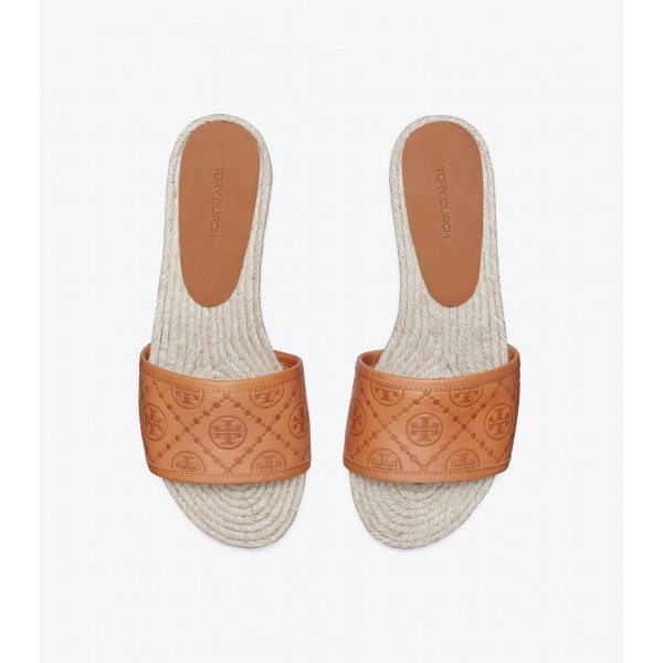 T Monogram Espadrille Slide