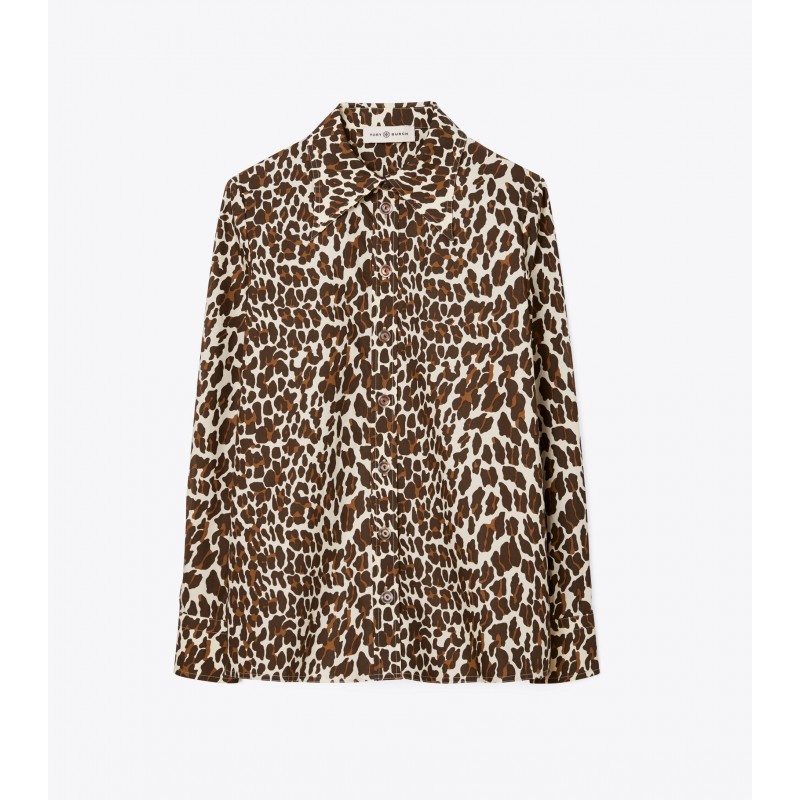 Reva Leopard Poplin Shirt