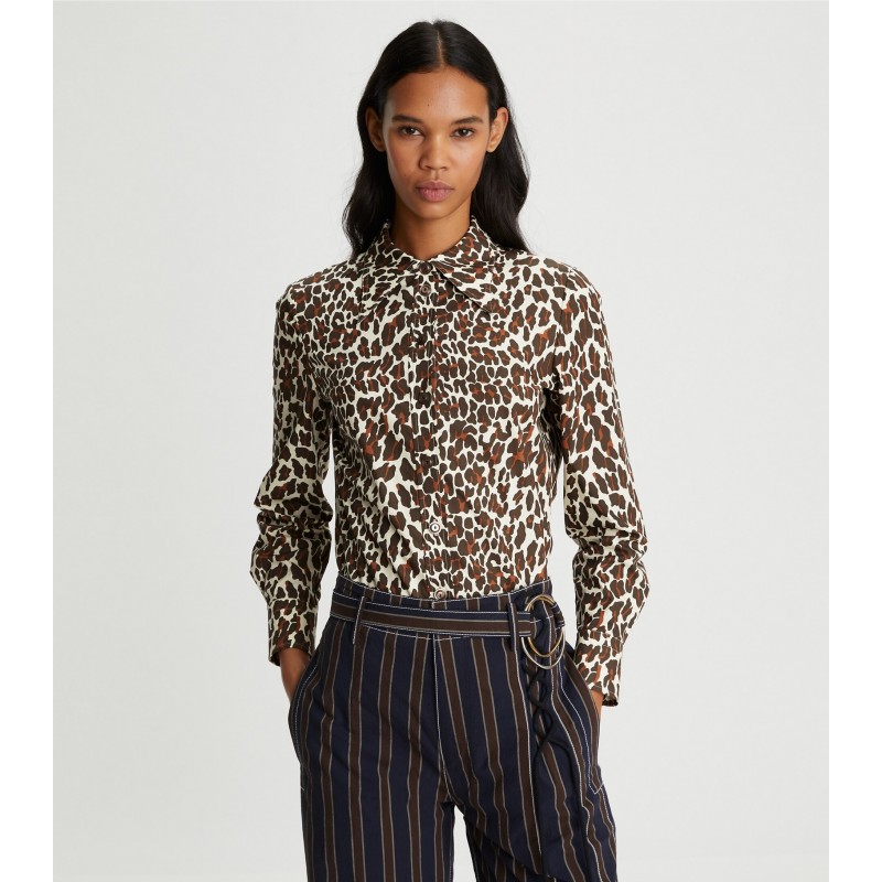 Reva Leopard Poplin Shirt