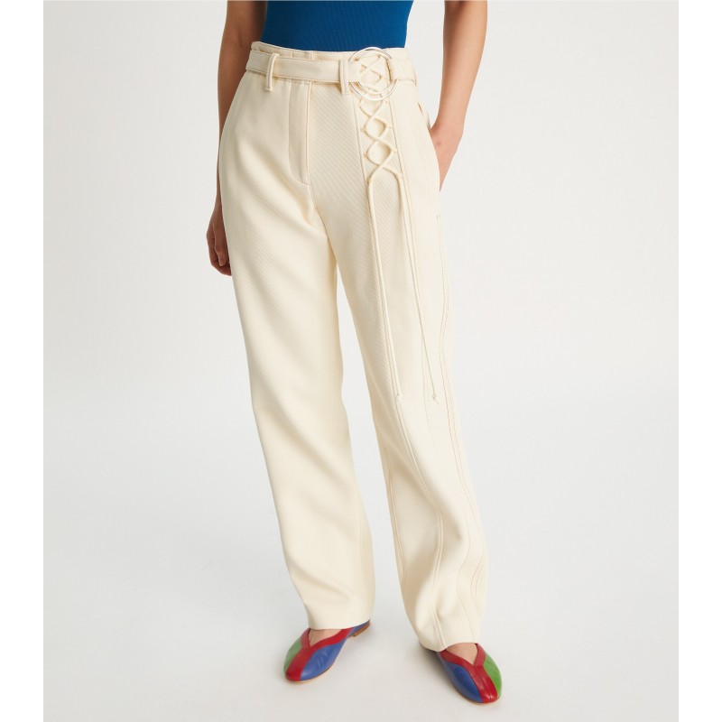 Relaxed Multicolor Topstitch Pant