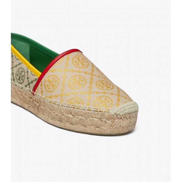 T Monogram Platform Espadrille