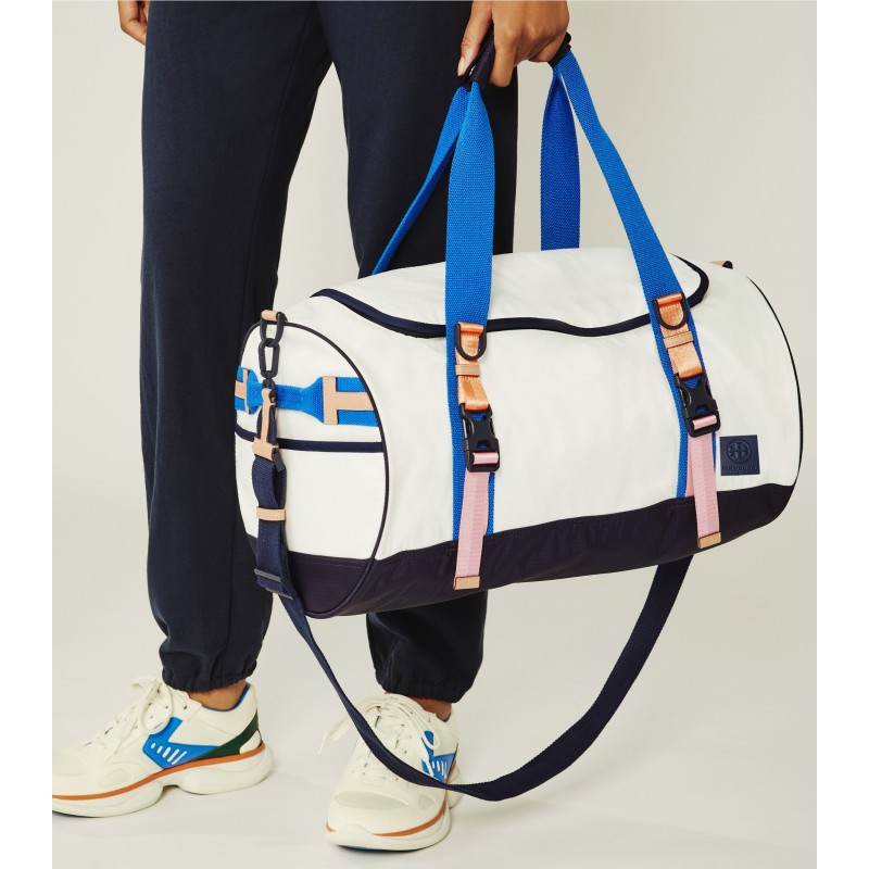 Ripstop Nylon Color-Block Duffle Bag