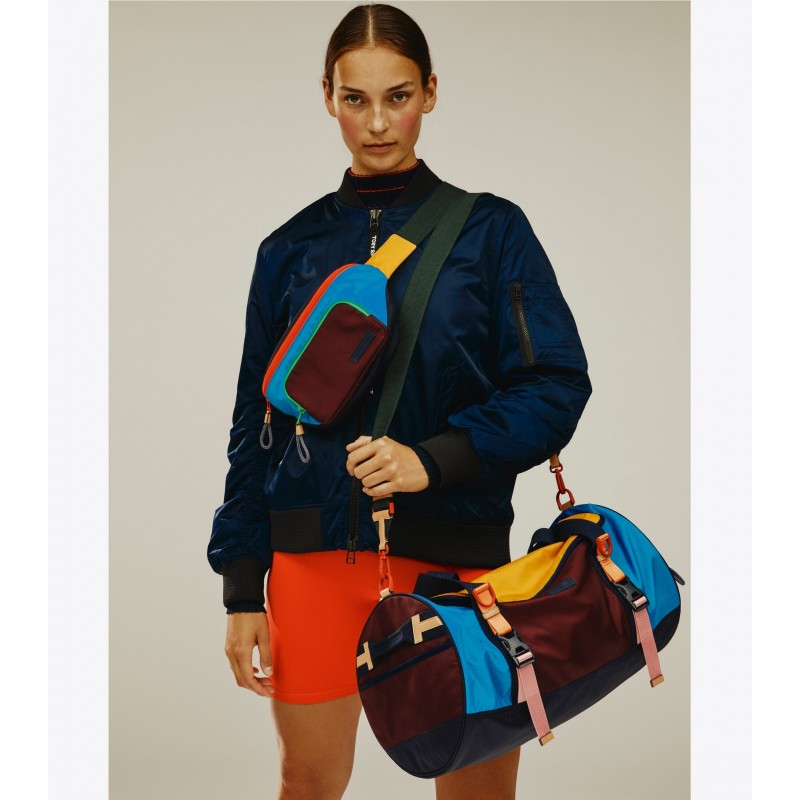 Ripstop Nylon Color-Block Duffle Bag