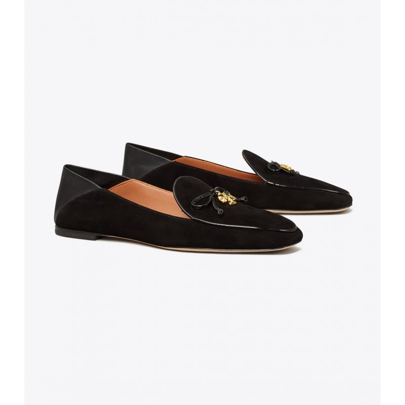 Tory Charm Mixed-Materials Loafer