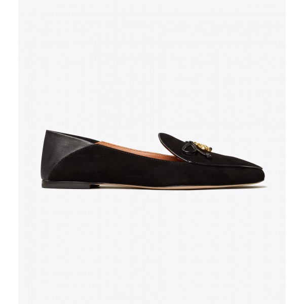 Tory Charm Mixed-Materials Loafer