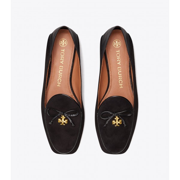 Tory Charm Mixed-Materials Loafer