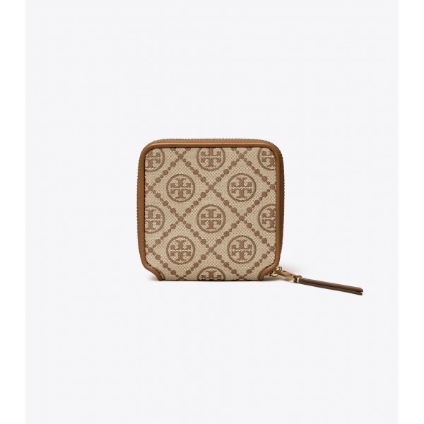 T Monogram Jacquard Bi-Fold Wallet