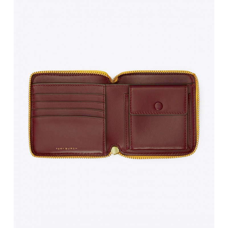 T Monogram Jacquard Bi-Fold Wallet