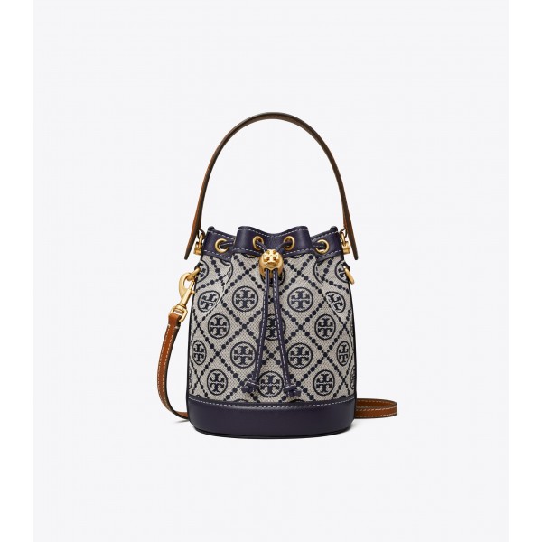 T Monogram Jacquard Mini Bucket Bag