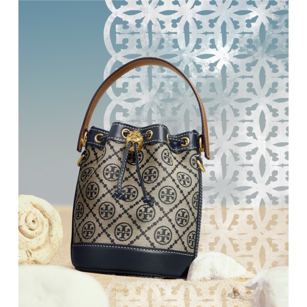 T Monogram Jacquard Mini Bucket Bag