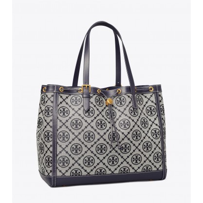 T Monogram Jacquard Tote Bag