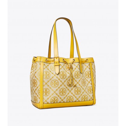 T Monogram Jacquard Small Tote Bag