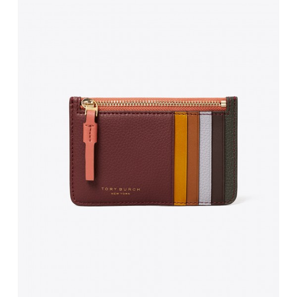 Perry Color-Block Top-Zip Card Case