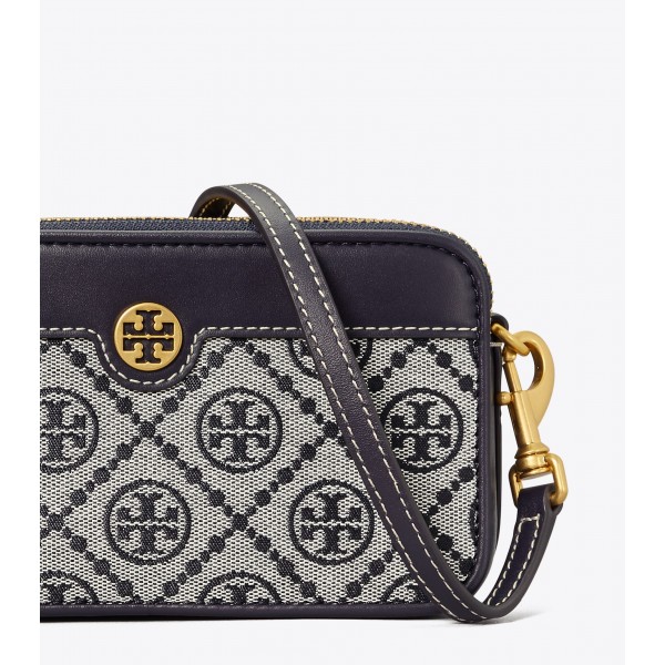 T Monogram Jacquard Double-Zip Mini Bag