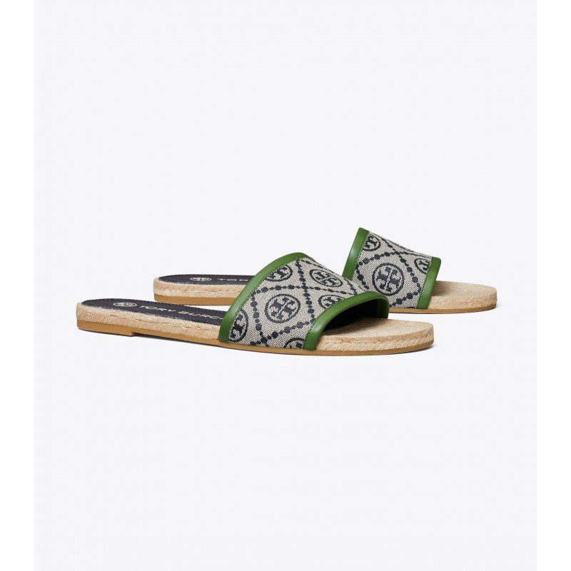 T Monogram Espadrille Slide