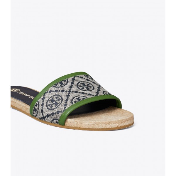 T Monogram Espadrille Slide