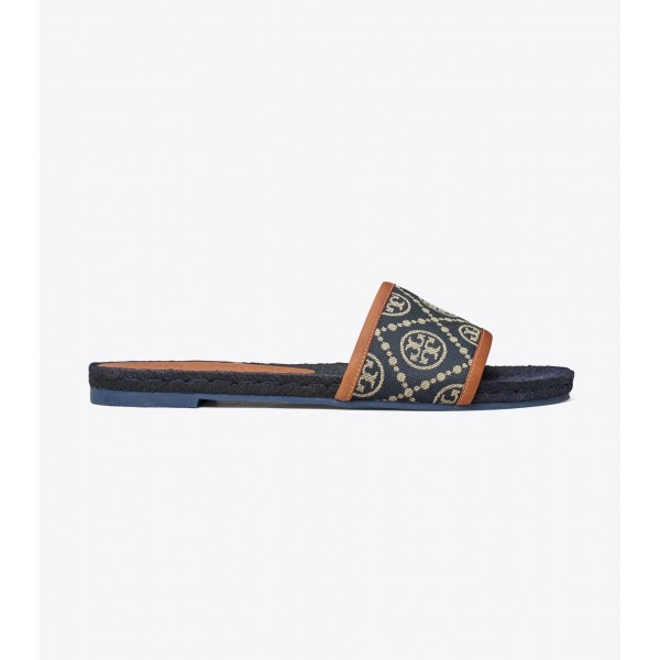 T Monogram Espadrille Slide