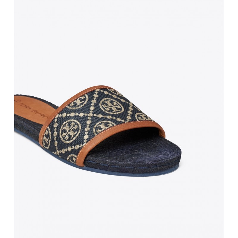 T Monogram Espadrille Slide