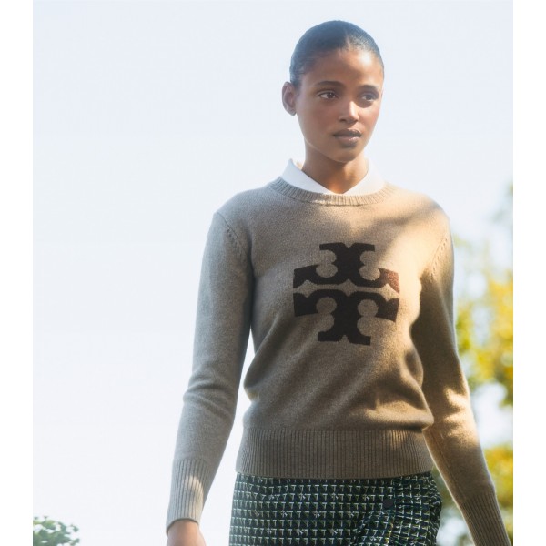 Cashmere Logo Crewneck Sweater