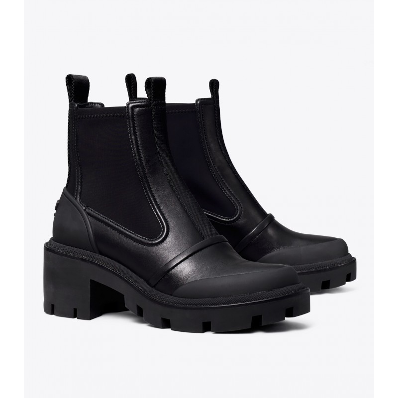 Chelsea Lug-Sole Heeled Ankle Boot