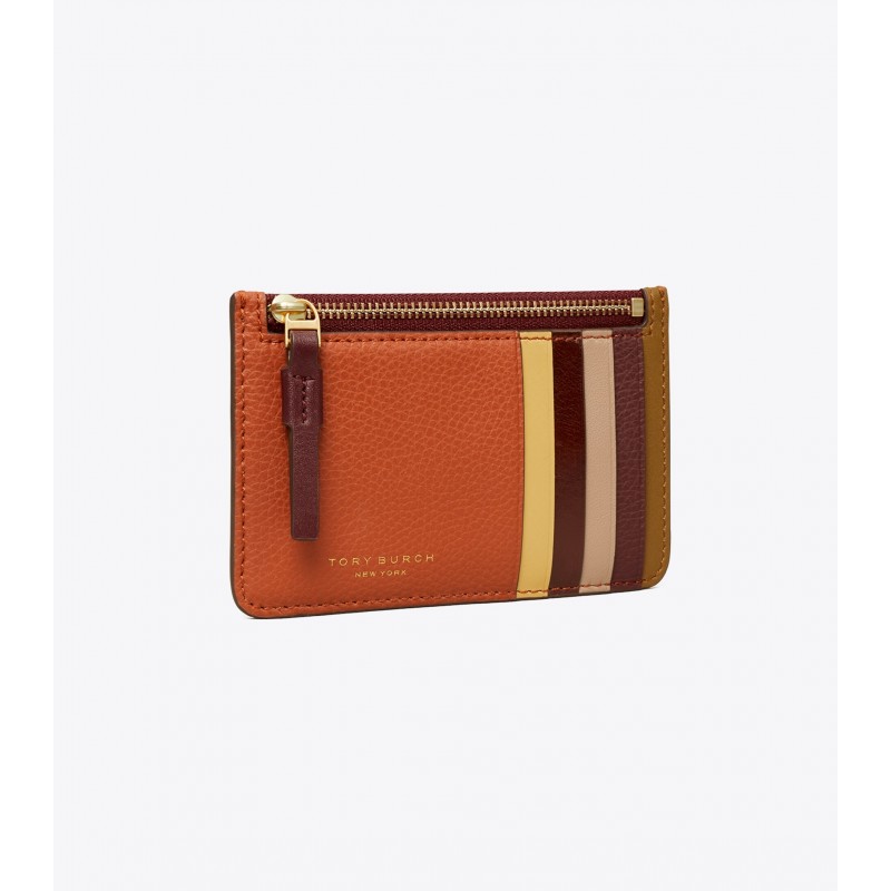 Perry Color-Block Top-Zip Card Case