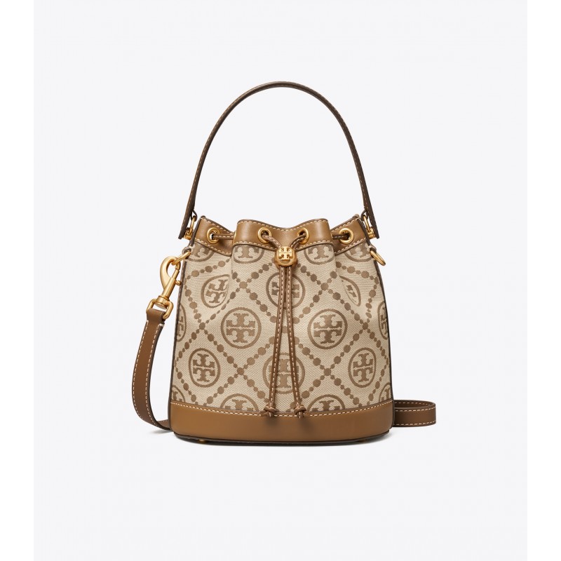 T Monogram Jacquard Bucket Bag