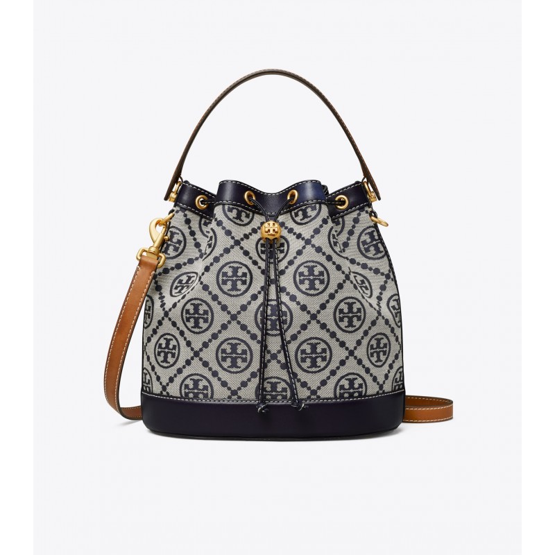 T Monogram Jacquard Large Bucket Bag