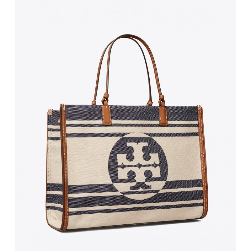 Ella Jacquard Stripe Tote Bag