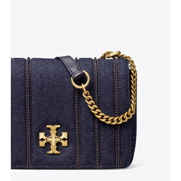 Kira Denim Chain Shoulder Bag