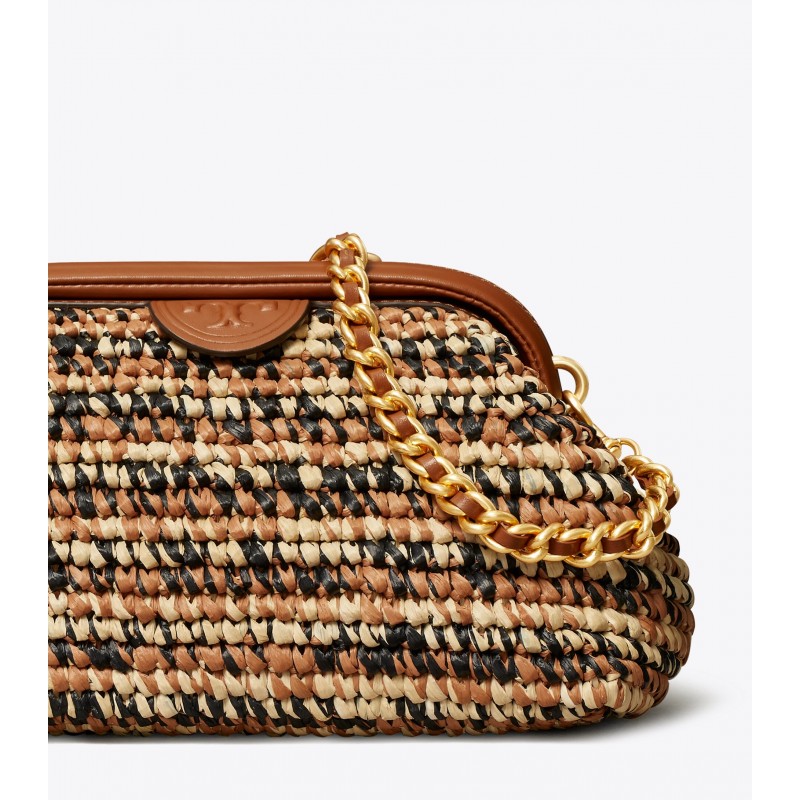 Fleming Soft Raffia Small Frame Crossbody