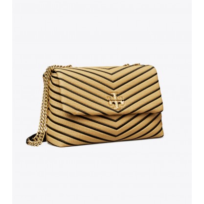 Kira Chevron Soft Straw Convertible Shoulder Bag