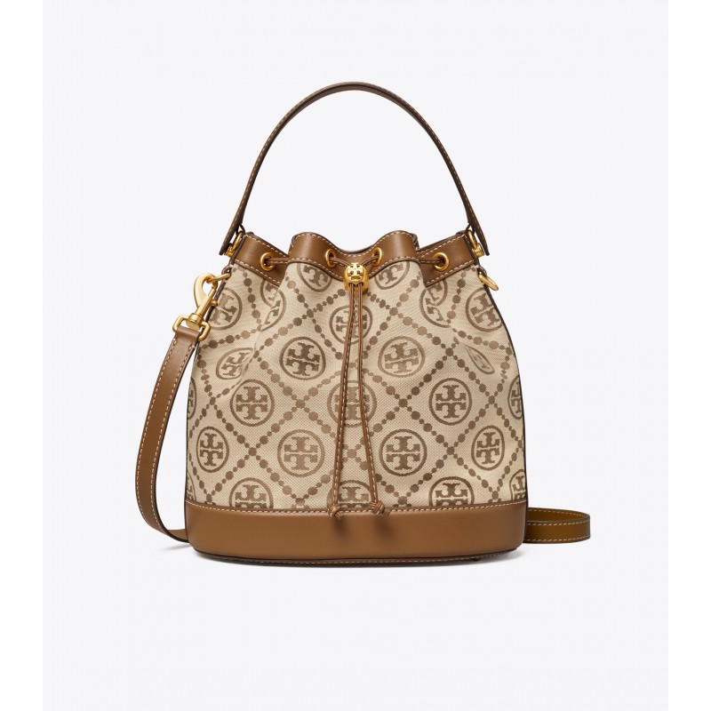 T Monogram Jacquard Large Bucket Bag