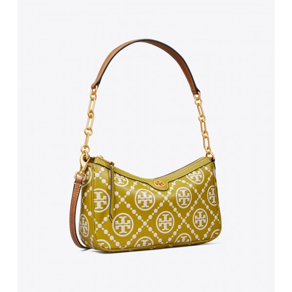 T Monogram Embossed Studio Bag