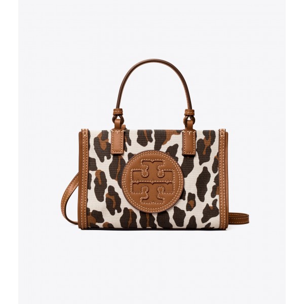 Ella Leopard Canvas Mini Tote Bag