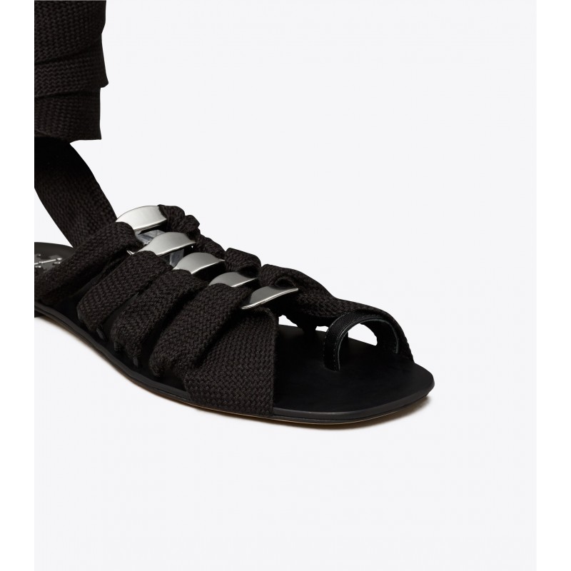 Ribbon Lace Up Sandal