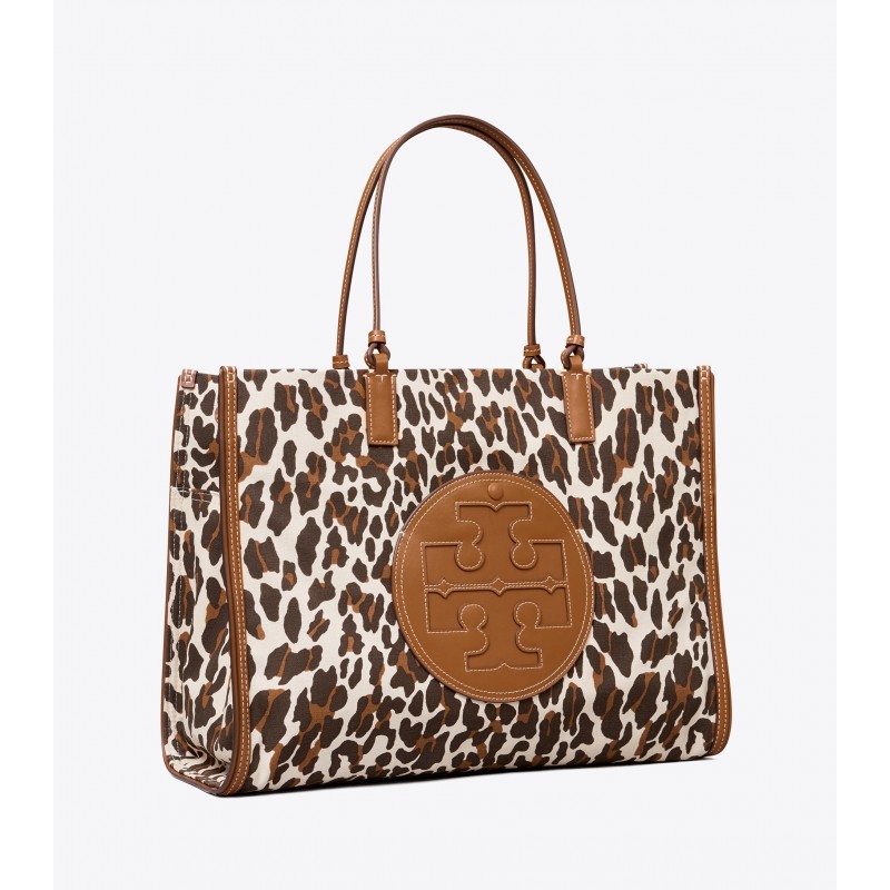 Ella Leopard Canvas Tote Bag